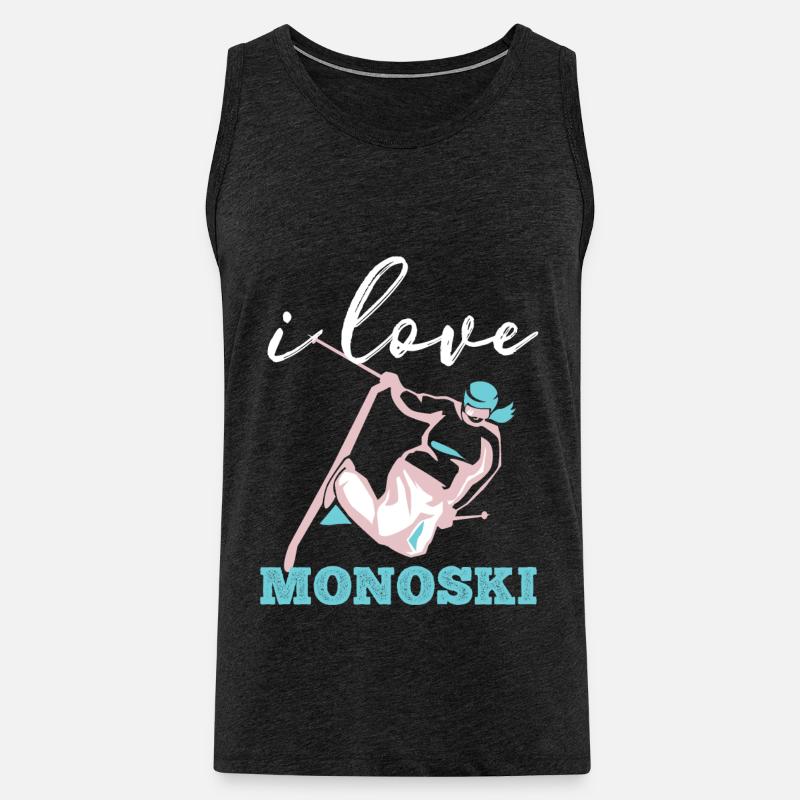 Monoski Geschenkidee Geschenk Monoskifahren Monosk - Männer Premium Bio Tank Top - Anthrazit