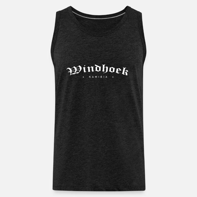 Namibia, Windhoek - Männer Premium Bio Tank Top - Anthrazit