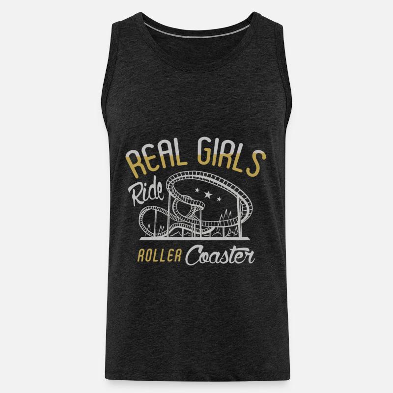 Achterbahn Achterbahnfahrer - Männer Premium Bio Tank Top - Anthrazit