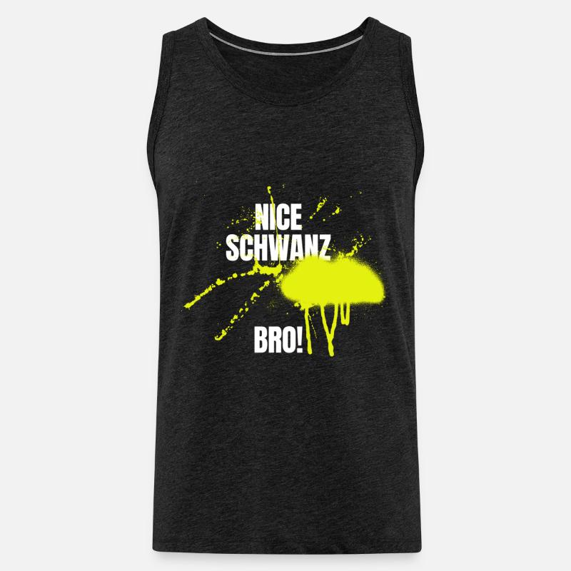 Nice Schwanz Bro! - Männer Premium Bio Tank Top - Anthrazit