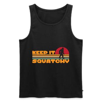 Bigfoot Sasquatch Yeti - Männer Premium Bio Tank Top - Anthrazit - Vorne - Alexander (188cm)