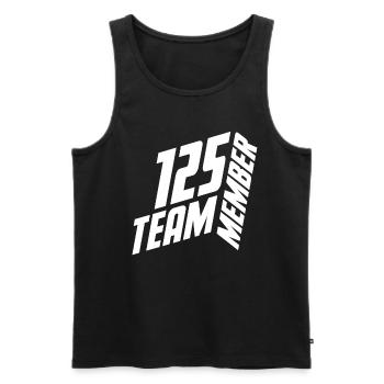 TEAM MEMBER 125 JERSEY NUMBER SHIRT NUMBER - Männer Premium Bio Tank Top - Anthrazit - Vorne - Alexander (188cm)