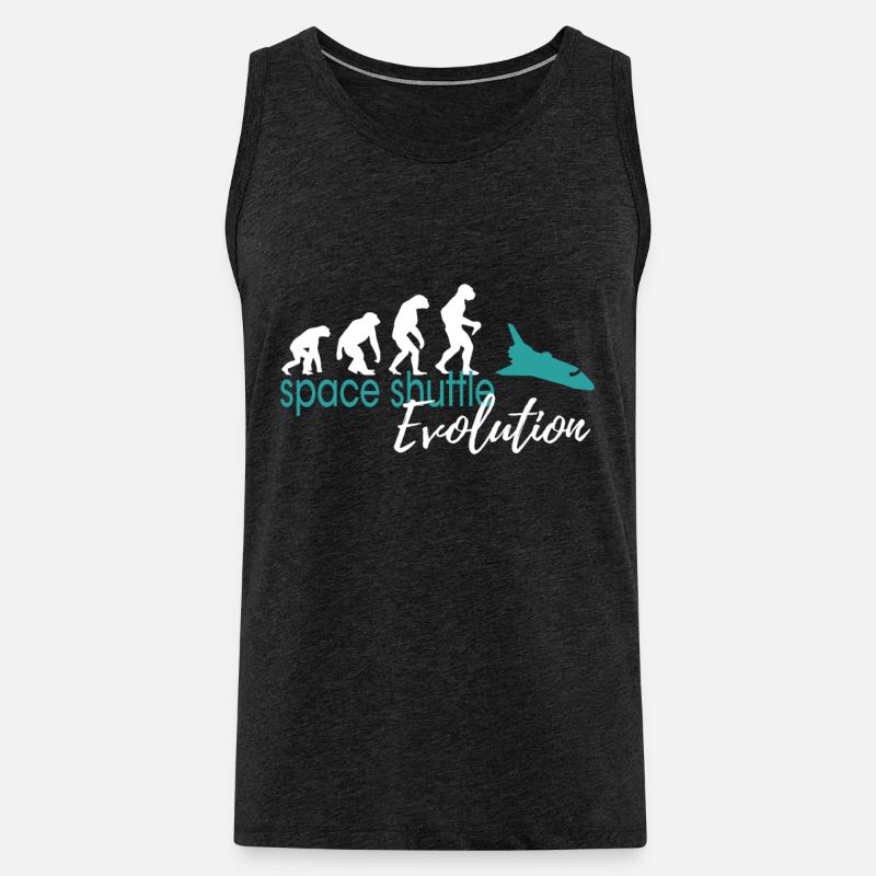 Navette spatiale Evolution - Débardeur bio Premium Homme - charbon