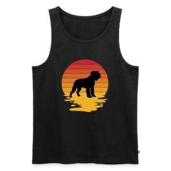 Schnauzer Hund Zwergschnauzer Riesenschnautzer - Männer Premium Bio Tank Top - Anthrazit - Vorne - AI Model Male 185 dark (185cm)
