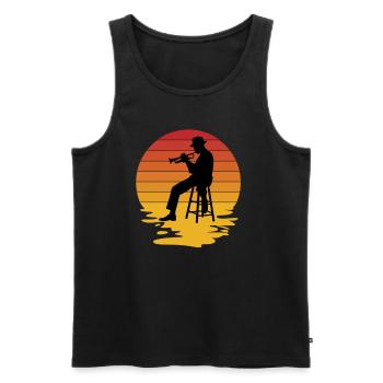 Trompete Trompeter Musiker Trompetenspieler - Männer Premium Bio Tank Top - Anthrazit - Vorne - AI Model Male 185 dark (185cm)