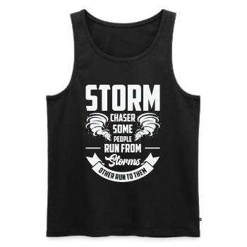 Storm Hunter Tornados Storm Chaser Gift - Men's Premium Organic Tank Top - charcoal grey - Front - Alexander (188cm)