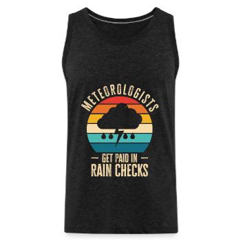 Storm Hunter Tornados Storm Chaser Gift - Men's Premium Organic Tank Top - charcoal grey - Front - Alexander (188cm)