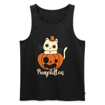 Pompe Chaton Citrouille Doux Ou Aigre Chat - Débardeur bio Premium Homme - charbon - Devant - Alexander (188cm)