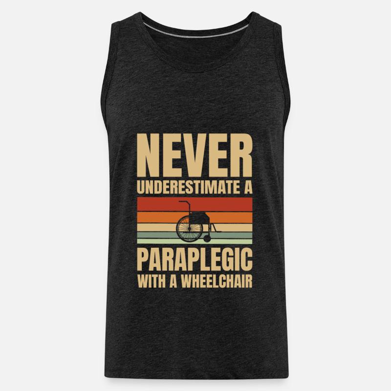 Unterschätzen Sie Niemals Einen - Männer Premium Bio Tank Top - Anthrazit