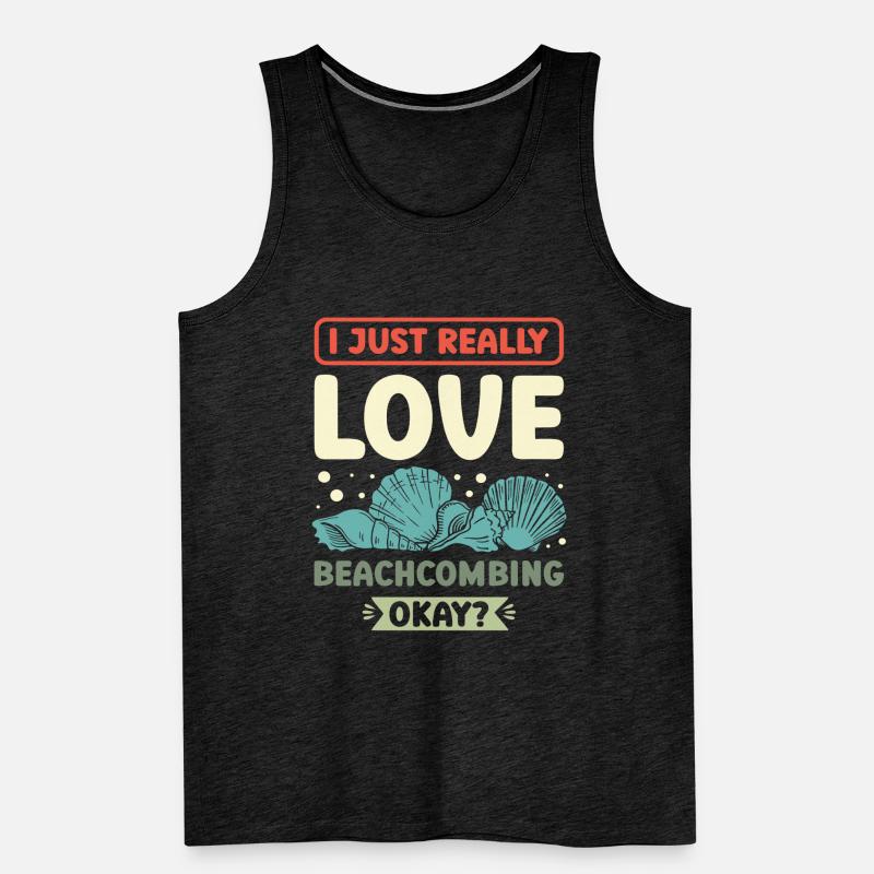 Ich Liebe Beachcombing Beachcomber Männer Premium Bio Tank Top