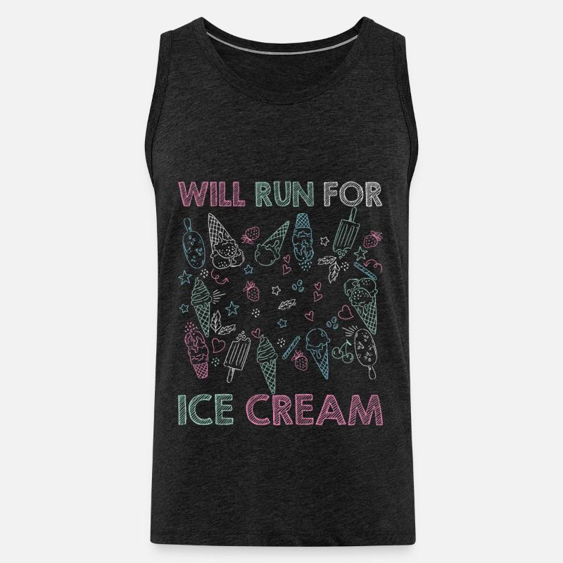 Eiscreme logo Sommer Softeis Geschenkidee - Männer Premium Bio Tank Top - Anthrazit
