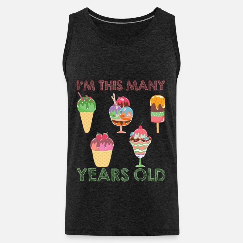 Eiscreme logo Sommer Softeis Geschenkidee - Männer Premium Bio Tank Top - Anthrazit