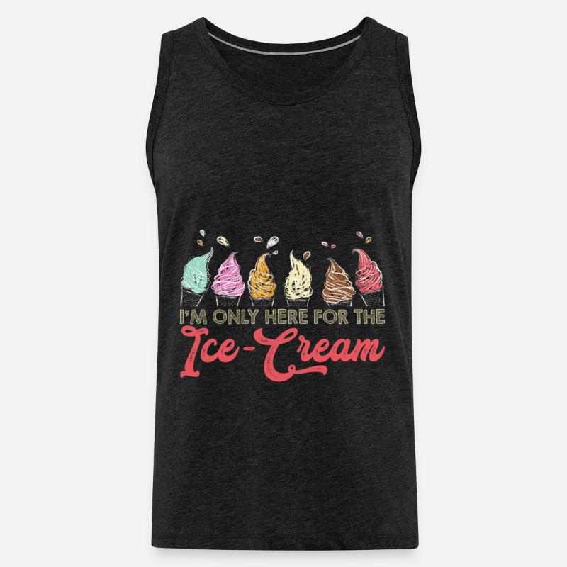 Eiscreme logo Sommer Softeis Geschenkidee - Männer Premium Bio Tank Top - Anthrazit