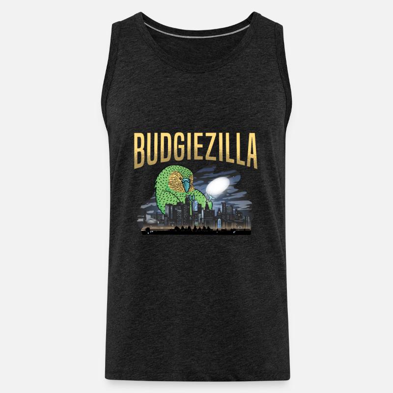 Perruche Budgerigar Budgerigar Budgerigar - Débardeur bio Premium Homme - charbon