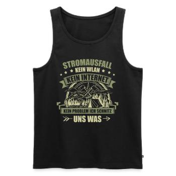 Survival Bushcrafting Natur Bushcraft für einen - Männer Premium Bio Tank Top - Anthrazit - Vorne - AI Model Male 185 dark (185cm)