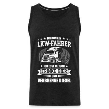 Trucker Männer Truck Fernfahrer LKW Fahrer für - Männer Premium Bio Tank Top - Anthrazit - Vorne - AI Model Male 185 dark (185cm)
