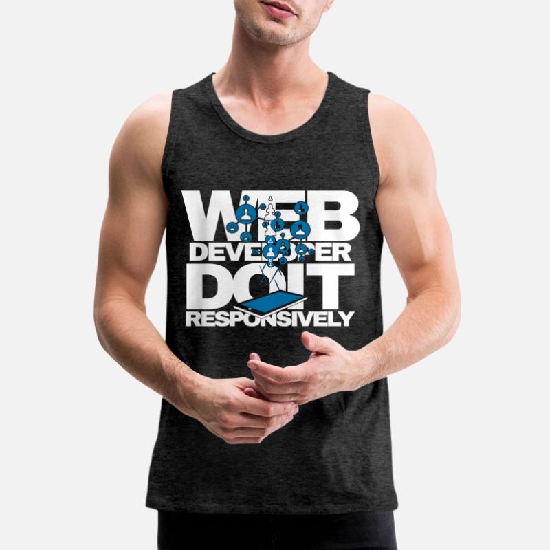 Programme de site Web Développeur Web réactif Débardeur bio Premium Homme