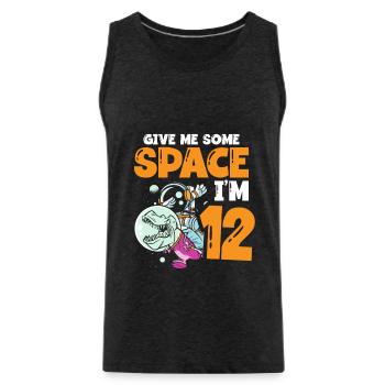 Gib Mir Etwas Platz, Ich Bin 12 Astronaut Happy - Männer Premium Bio Tank Top - Anthrazit - Vorne - AI Model Male 185 dark (185cm)