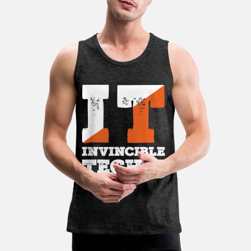Unbesiegbarer Techie Computerprogrammierer Tech Männer Premium Bio Tank Top