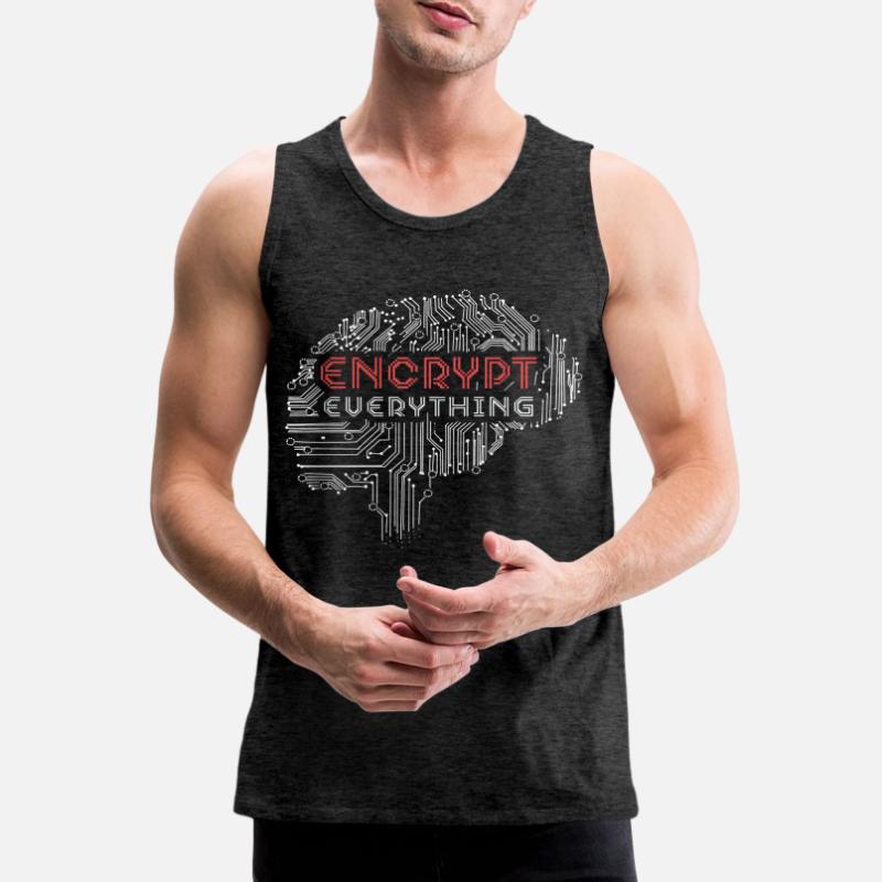 Encrypt All Computer Programmer Tech Men's Premium Organic Tank Top