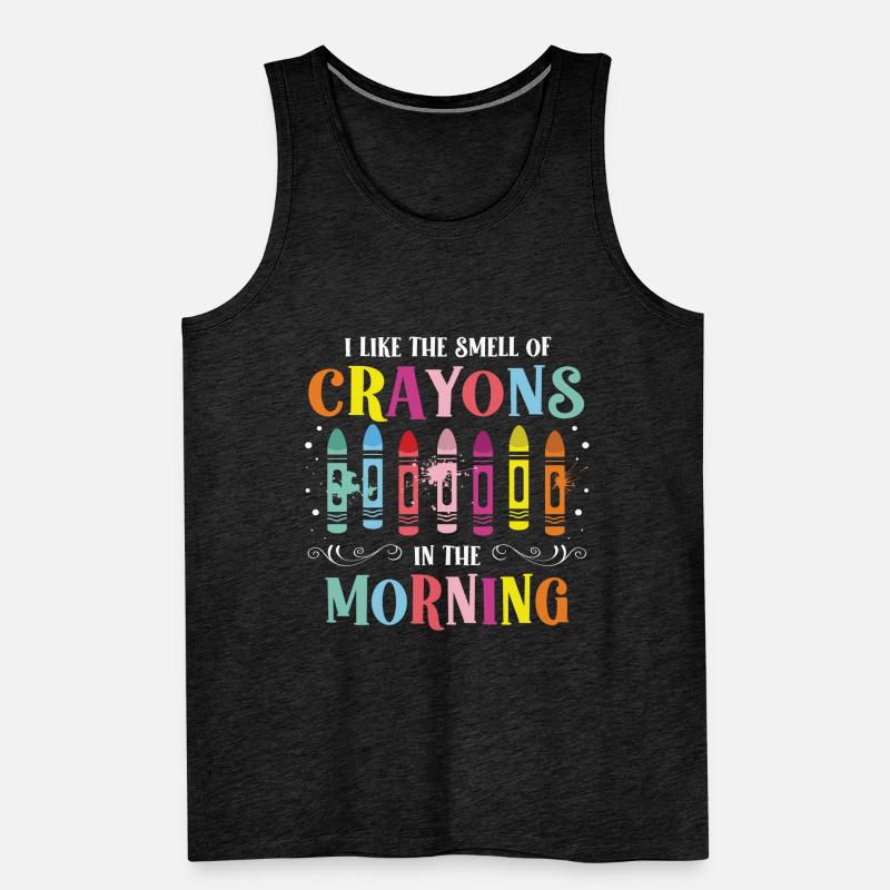 J’aime l’odeur des crayons le matin Débardeur bio Premium Homme
