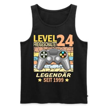 24. Geburtstag Gamer zocken Geburtstjahr 1999 - Männer Premium Bio Tank Top - Anthrazit - Vorne - AI Model Male 185 dark (185cm)