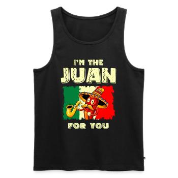 I am the Juan For You Mexican Mexico Cinco de - Men's Premium Organic Tank Top - charcoal grey - Front - AI Model Male 185 dark (185cm)