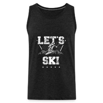 Let's Ski Snow Skiing Ice Ski Winter Sport - Männer Premium Bio Tank Top - Anthrazit - Vorne - Alexander (188cm)