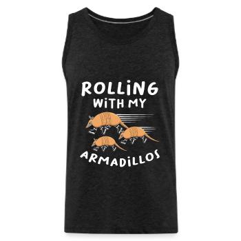 Niedliches Gürteltier Flüsterer Wildlife - Männer Premium Bio Tank Top - Anthrazit - Vorne - AI Model Male 185 dark (185cm)