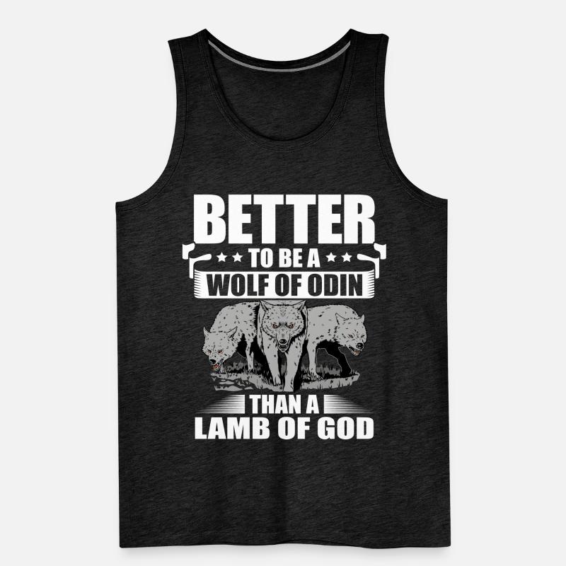 Es Ist Besser, Ein Wolf Odin Zu Sein Als Ein Lamm Männer Premium Bio Tank Top