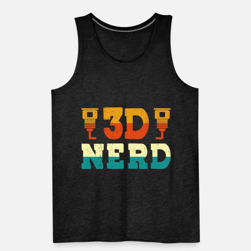 3D Nerd 3D Printer Nozzle 3D Printing Lover Men's Premium Organic Tank Top