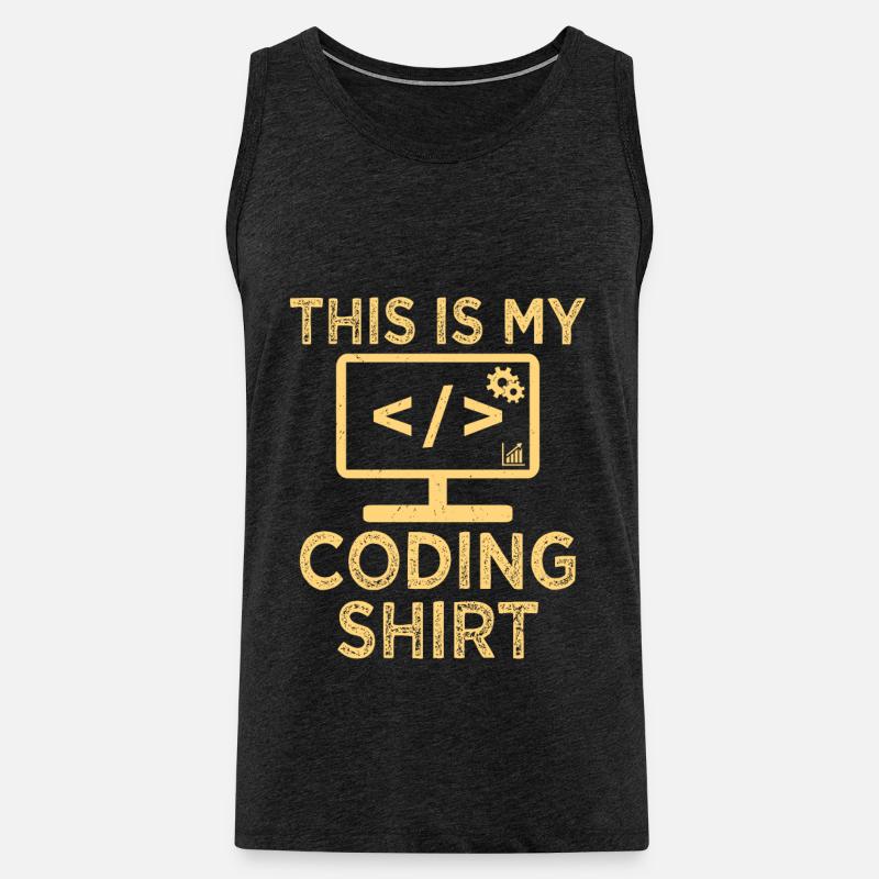 Web developer website development - Men's Premium Organic Tank Top - charcoal grey