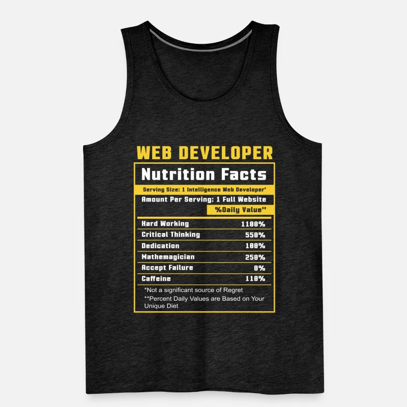 Web Developer Website Development IT Programmer Men's Premium Organic Tank Top