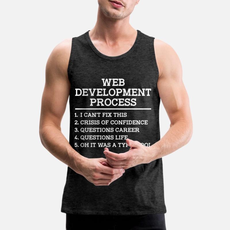Web Developer Website Development IT Programmer Men's Premium Organic Tank Top