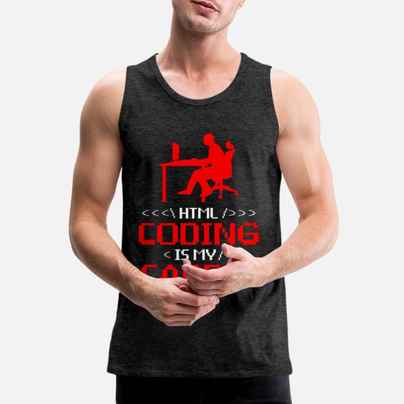 Web Developer Website Development IT Programmer Men's Premium Organic Tank Top