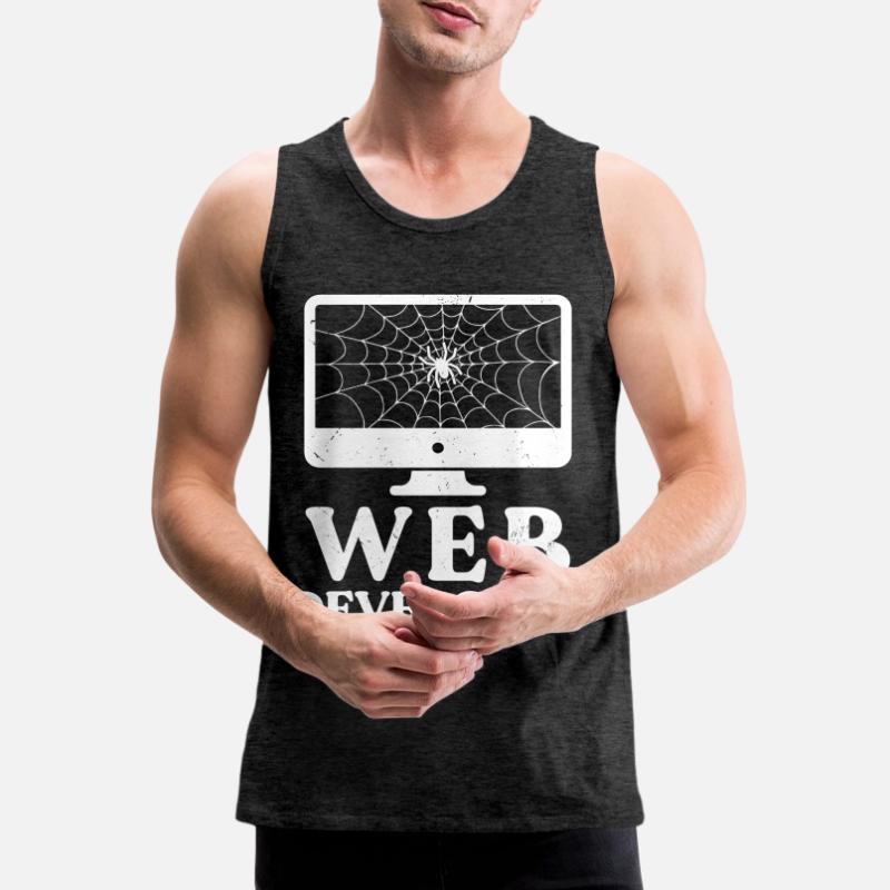 Web Developer Website Development IT Programmer Men's Premium Organic Tank Top