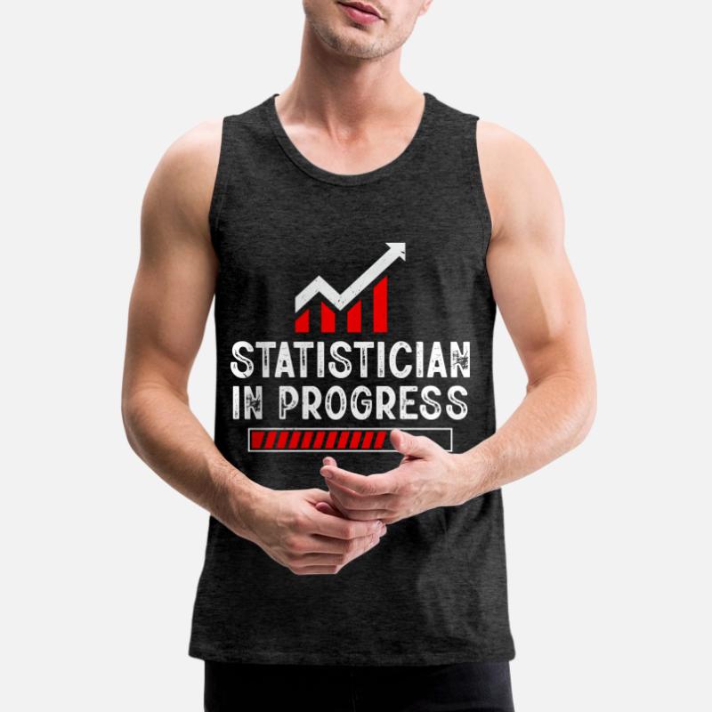 Statistician In Progress Data Analysis Statistics Men's Premium Organic Tank Top