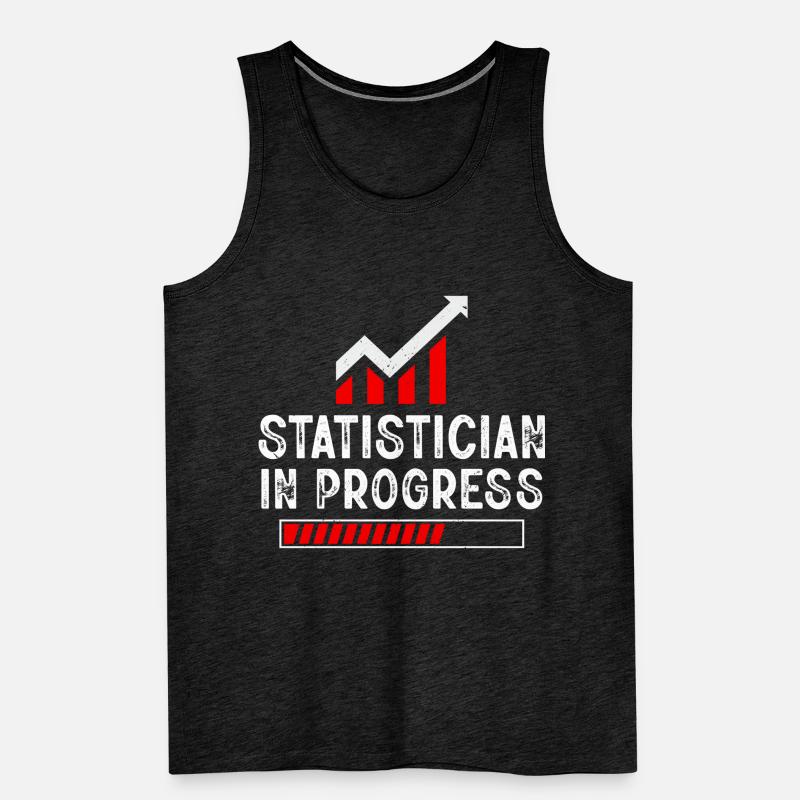 Statistician In Progress Data Analysis Statistics Men's Premium Organic Tank Top