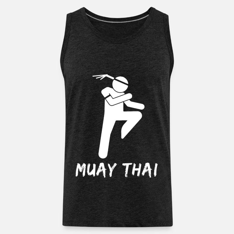 Muay Thai - Männer Premium Bio Tank Top - Anthrazit