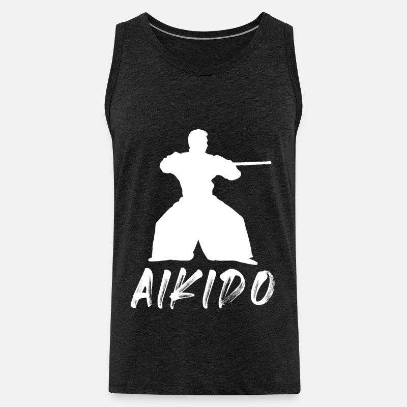 Aikido - Männer Premium Bio Tank Top - Anthrazit