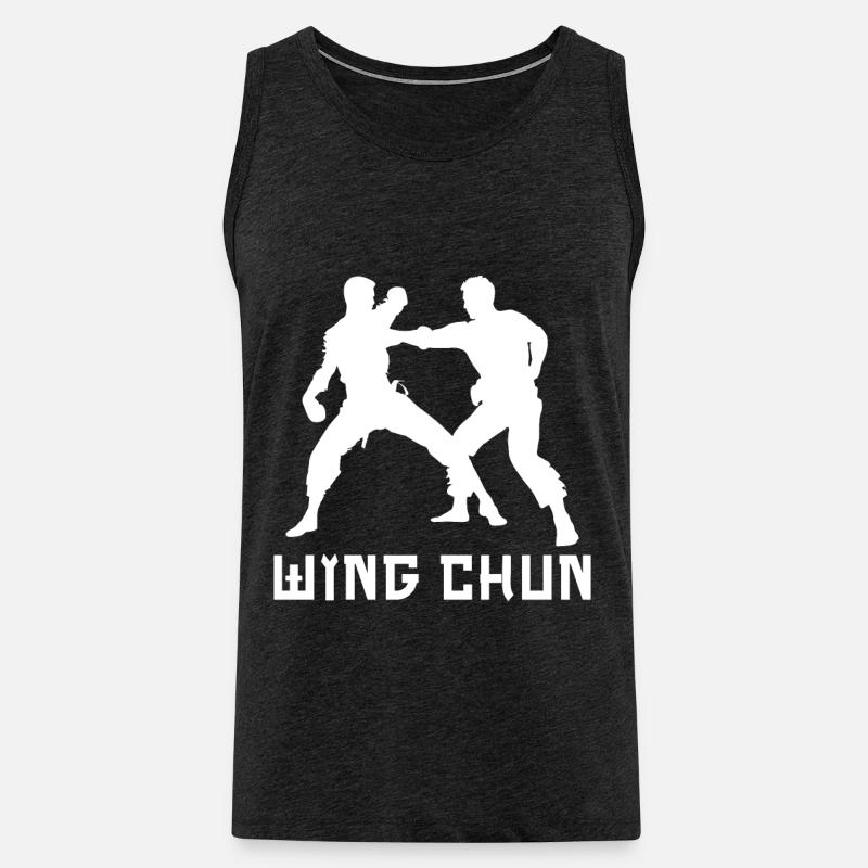 Wing Chun - Männer Premium Bio Tank Top - Anthrazit