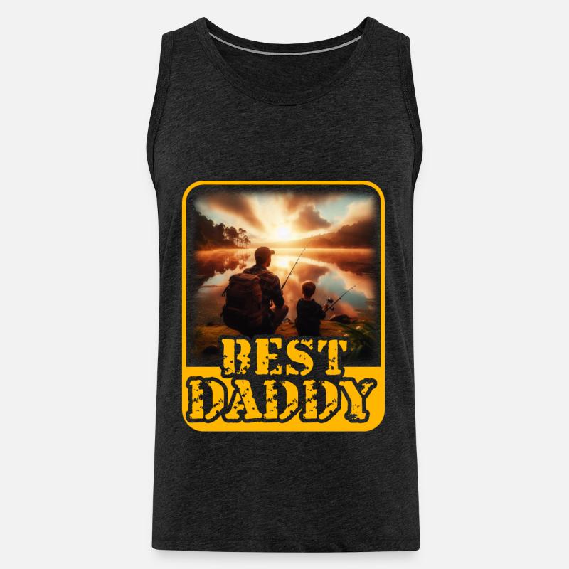 Bester Papa - Männer Premium Bio Tank Top - Anthrazit