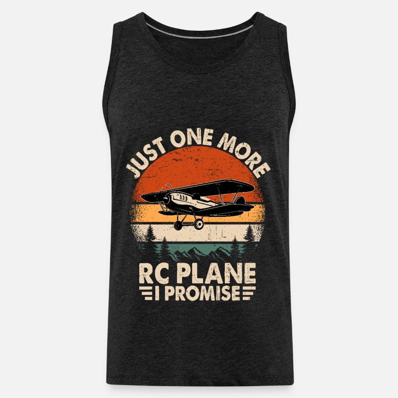 Nur noch ein RC-Flugzeug, versprochen - Männer Premium Bio Tank Top - Anthrazit