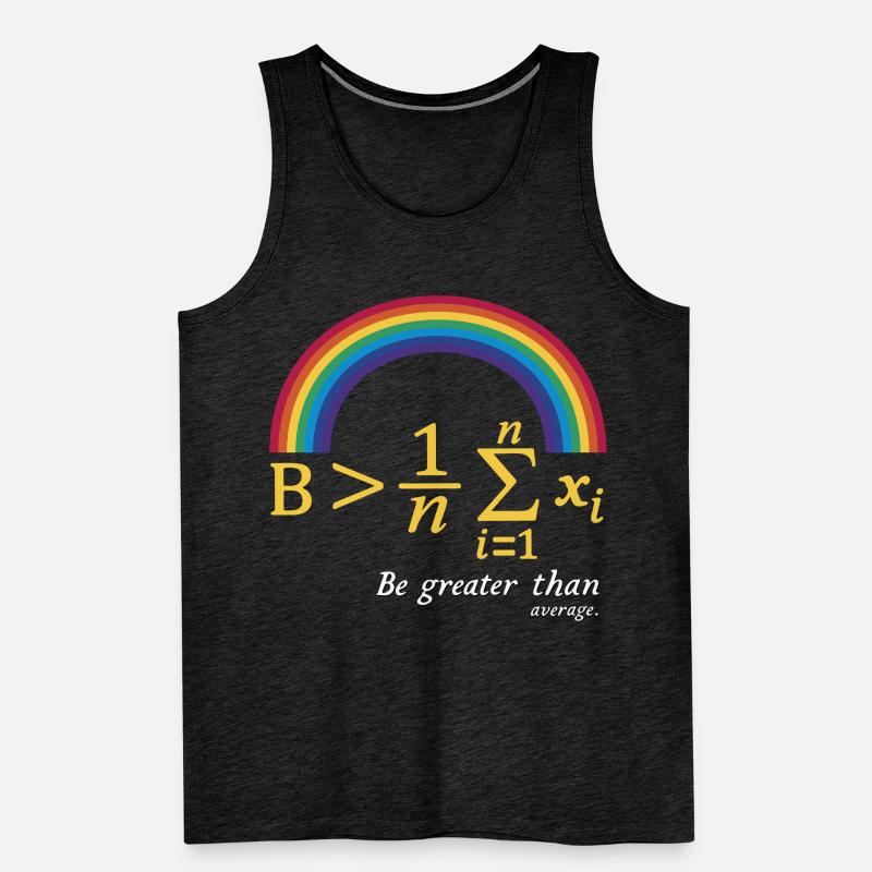 Math Pun – Be Greater Than Average Men's Premium Organic Tank Top