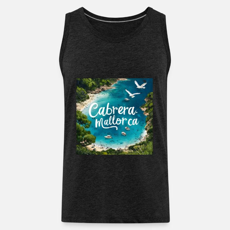 Cabrera Mallorca - Männer Premium Bio Tank Top - Anthrazit