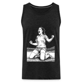 Footballer's shirt: midfielder with a view - Men's Premium Organic Tank Top - charcoal grey - Front - Alexander (188cm)