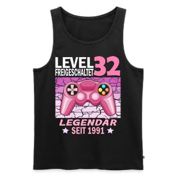 32. Geburtstag Gamer zocken Geburtstjahr 1991 - Männer Premium Bio Tank Top - Anthrazit - Vorne - AI Model Male 185 dark (185cm)