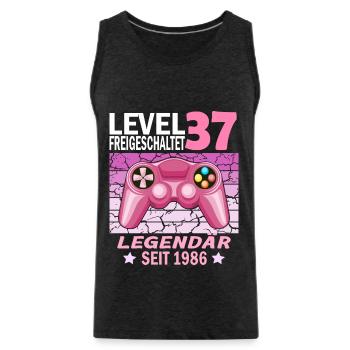 37. Geburtstag Gamer zocken Geburtstjahr 1986 - Männer Premium Bio Tank Top - Anthrazit - Vorne - AI Model Male 185 dark (185cm)