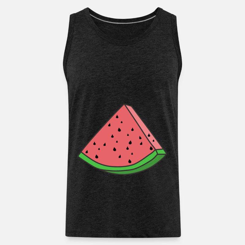 Pastèque Pastèque Pièces de pastèque - Débardeur bio Premium Homme - charbon