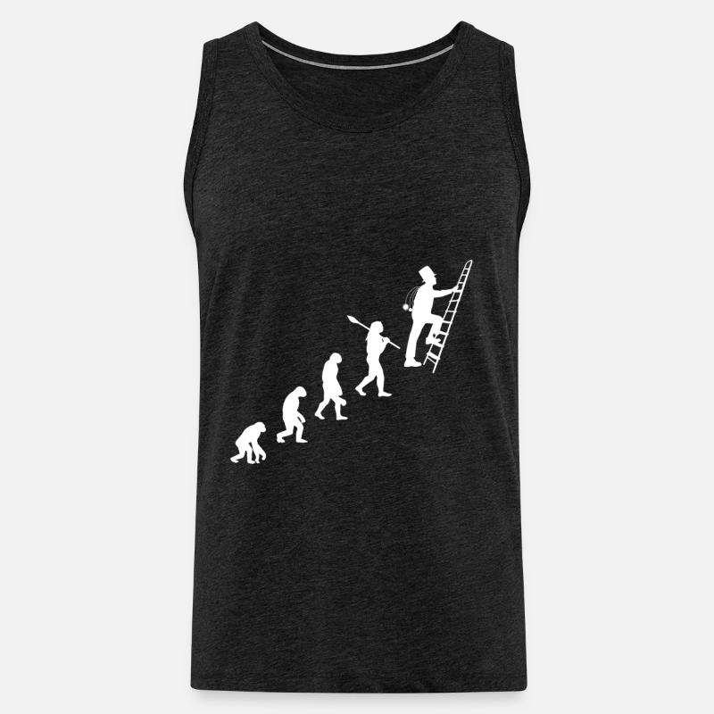 Schornsteinfeger Glück Evolution Geschenk - Männer Premium Bio Tank Top - Anthrazit